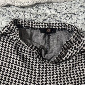 Black and White Houndstooth Top